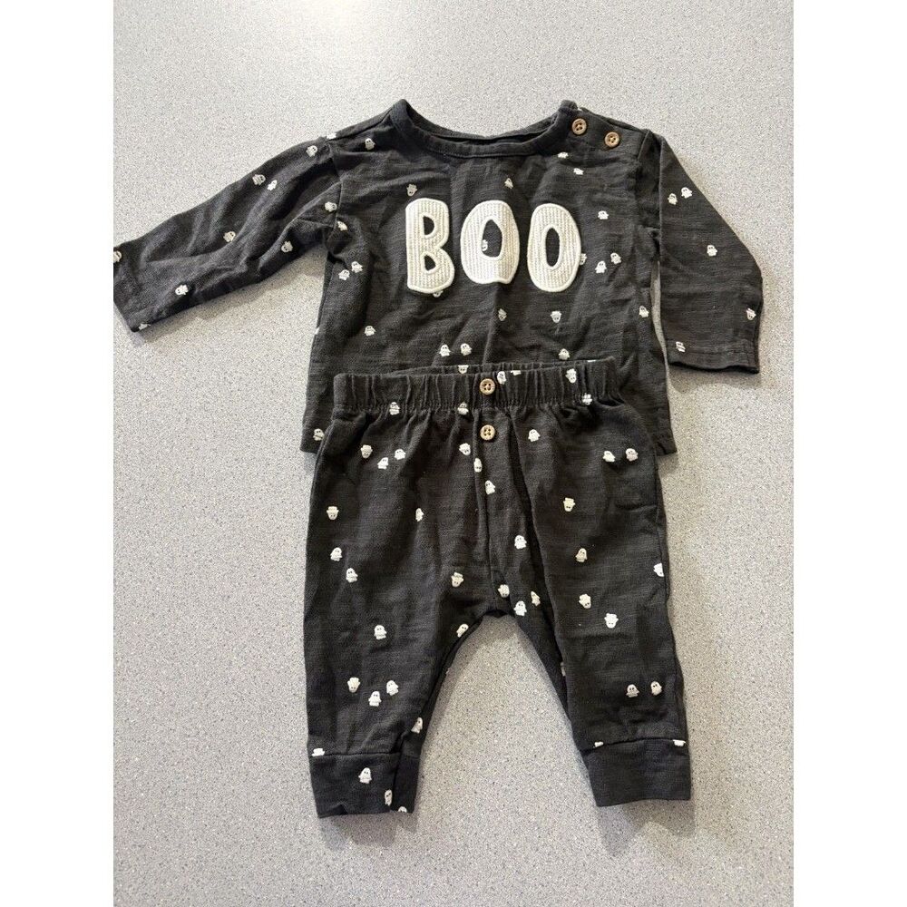 Carter's Unisex Black and White Halloween Outfit Size: 3 Months *Never Worn